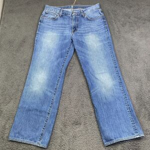 7 For All Mankind Men's Sz 33 (34x29) Relaxed Straight Medium Wash Jeans